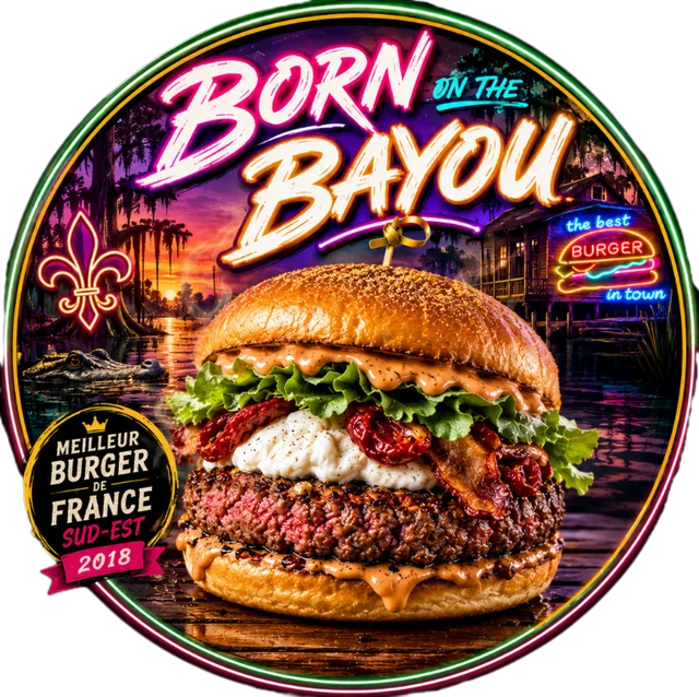 Logo du Born on the Bayou : meilleur burger de France Sud-Est 2018